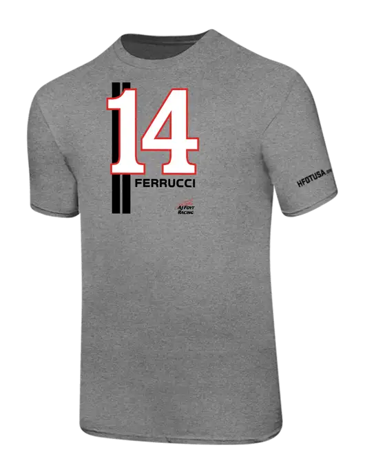 Ring Spun Light Heather Grey 4.5 oz T-Shirt w/Racing Stripes 14, HFOTUSA.org