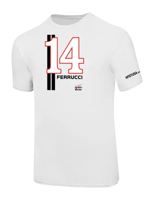 Ring Spun White 4.5 oz T-Shirt w/Racing Stripes 14, HFOTUSA.org