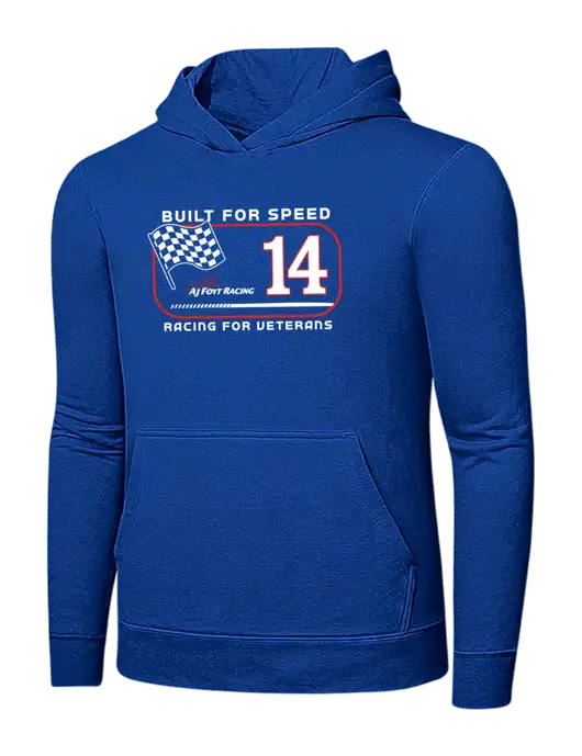 True Royal 7.8 oz Ring Spun Hooded Sweatshirt w/Built for Speed, HFOTUSA.org