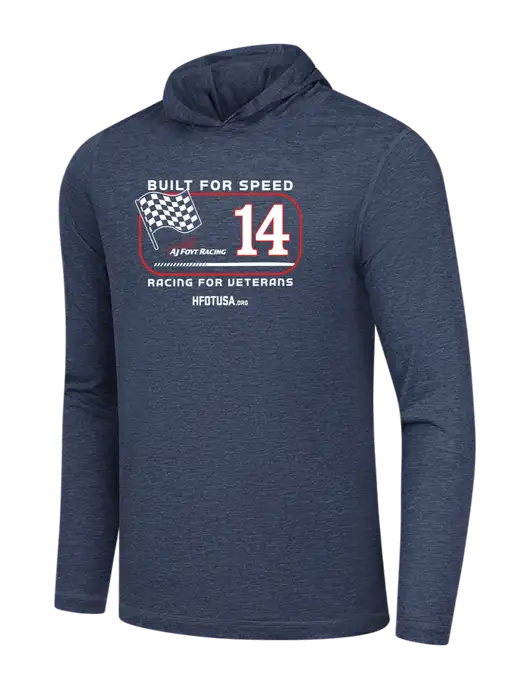 Simply Soft Navy Frost Tri Long Sleeve Hoodie w/Built for Speed HFOT