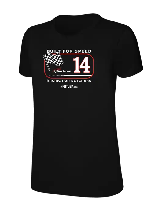 Womens Ring Spun Jet Black 4.5 oz T-Shirt w/Built for Speed HFOT