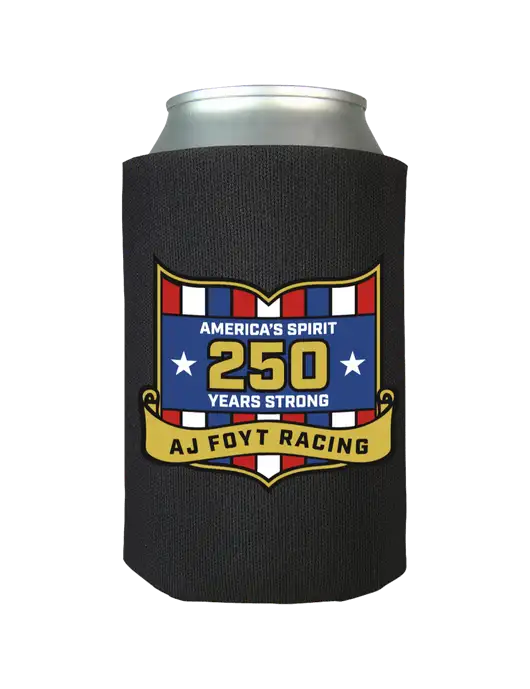 Black Foam Coolie w/250th AJ Foyt Racing Logo, Homes For Our Troops