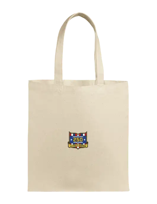 Eco Blend Natural Canvas Tote w/250th AJ Foyt Racing Logo